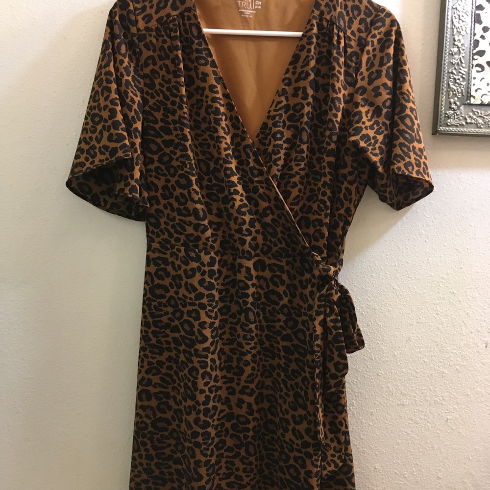 A leopard print dress